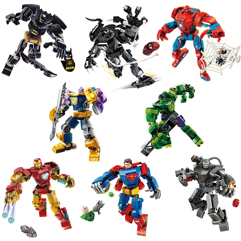 Marvel Avengers Spiderman Combat Mech Figures Building Blocks Superhero Iron Man Figure Armor Robot Brick Model Kid Toy Boy Gift
Marvel Avengers Spiderman Combat Mech Figures Building Blocks Superhero Iron Man Figure Armor Robot Brick Model Kid Toy Boy Gift