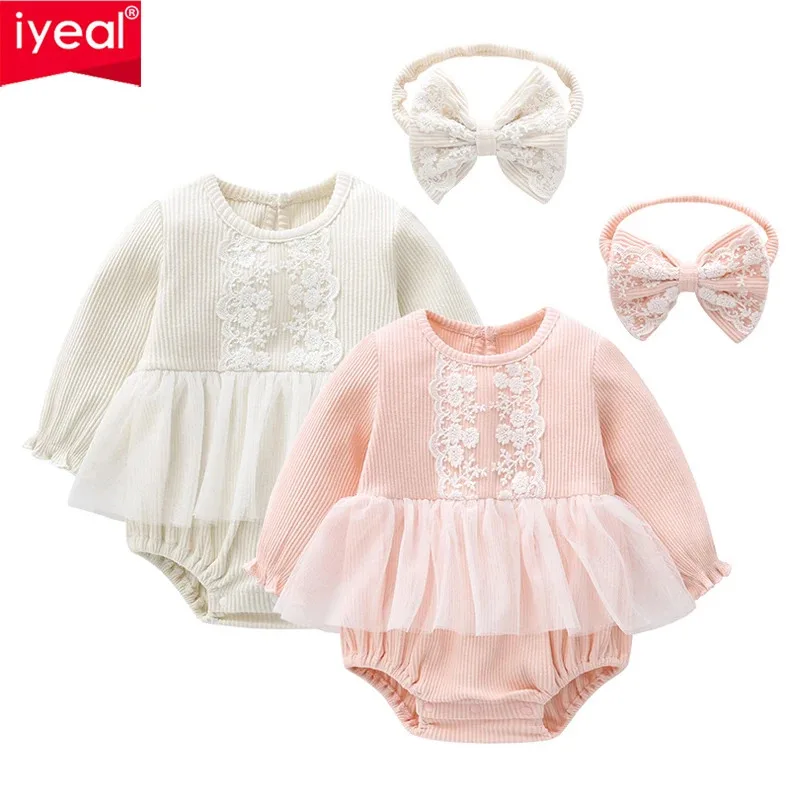 IYEAL Princess Baby Girl Long Sleeve Jumpsuit Bodysuit + Headband Cotton Toddler Clothing Infant Rompers Kids Newborn Outfits
IYEAL Princess Baby Girl Long Sleeve Jumpsuit Bodysuit + Headband Cotton Toddler Clothing Infant Rompers Kids Newborn Outfits