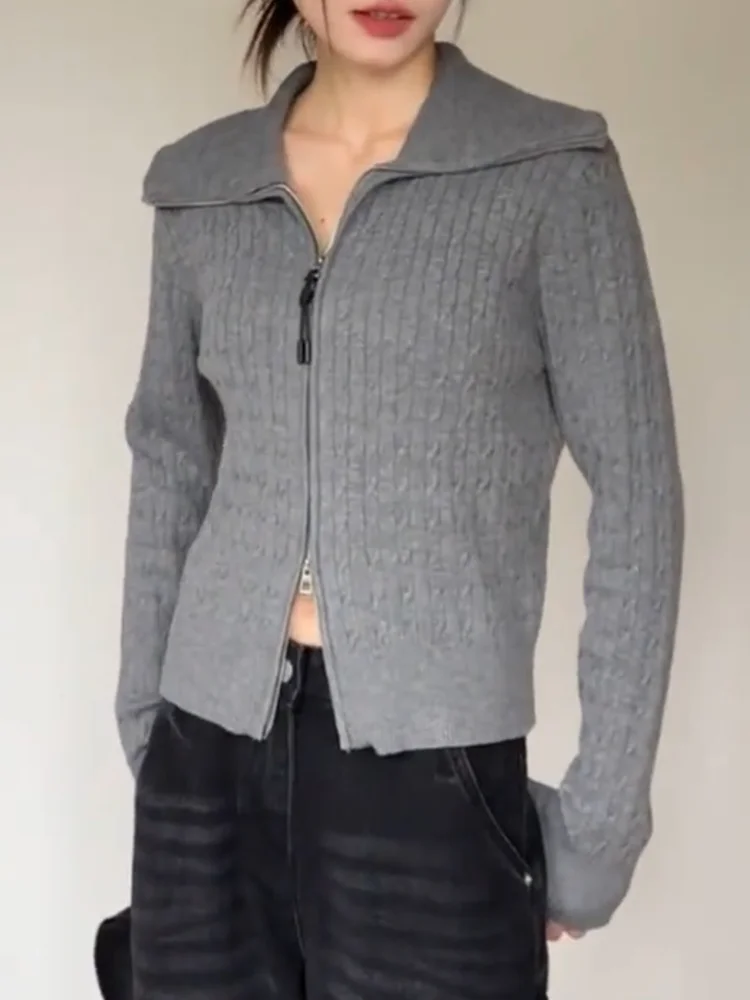 Вязаный кардиган с высоким воротником, универсальный, модный, осенний, 2025, новинка, больших размеров, женский топ
Вязаный кардиган с высоким воротником, универсальный, модный, осенний, 2025, новинка, больших размеров, женский топ