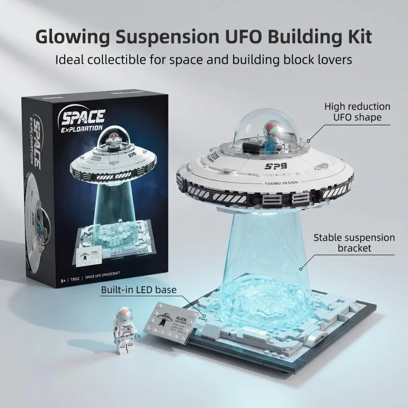 Retro UFO Abduction Scene Building Blocks, Creative Spacecraft Model, DIY Assembly Puzzle Toy, Unique Gift for Boys and Space Lo
Retro UFO Abduction Scene Building Blocks, Creative Spacecraft Model, DIY Assembly Puzzle Toy, Unique Gift for Boys and Space Lo