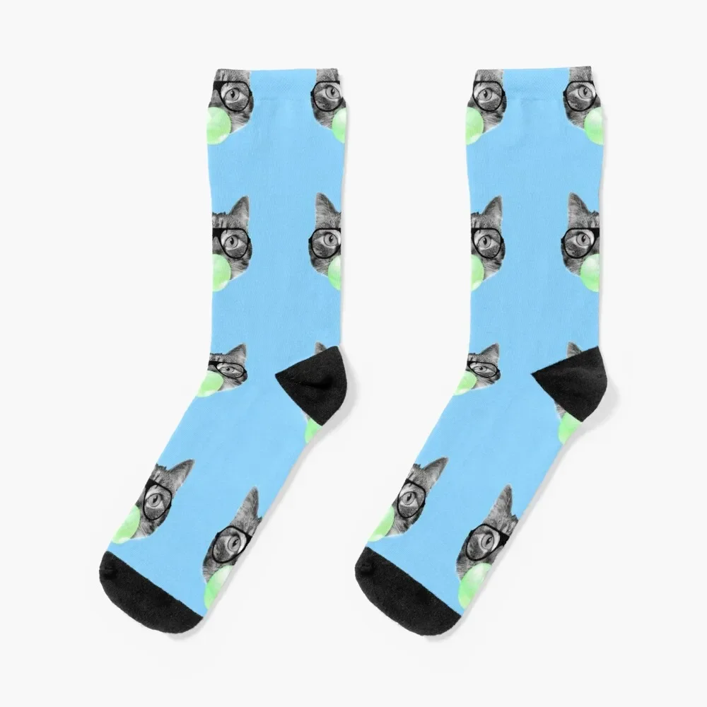Cute hipster cat wearing glasses and blowing a green bubble gum Socks kids Christmas Socks Woman Men's
Cute hipster cat wearing glasses and blowing a green bubble gum Socks kids Christmas Socks Woman Men's