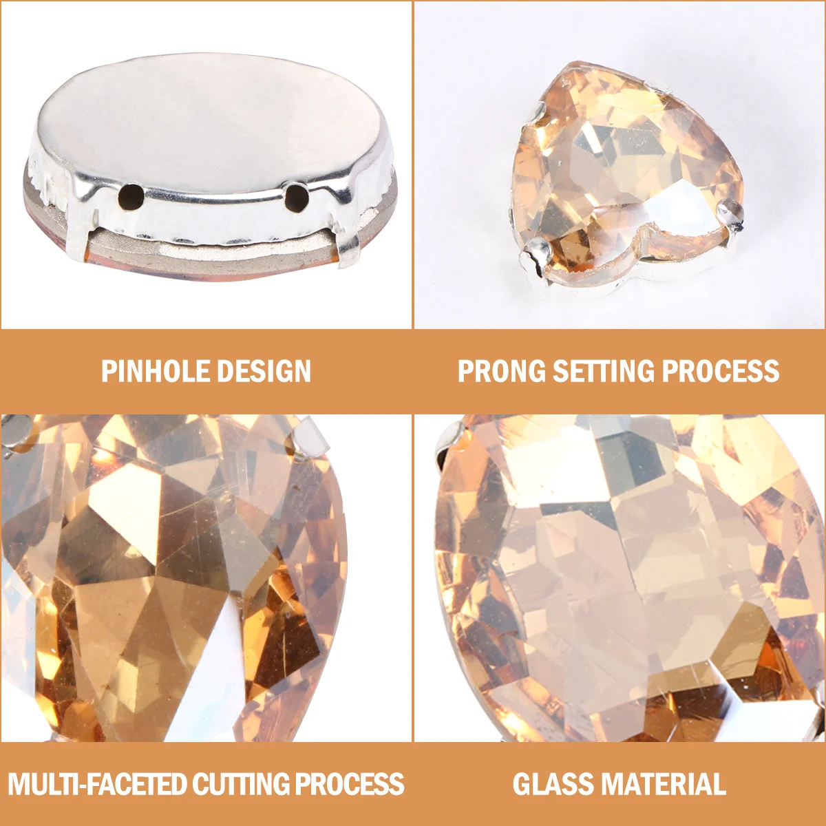 50pcs Glass Crystal Claw Rhinestones Set Golden Mixed Style High Shine Wear-Resistant Teardrop For Garment Diy Jewelry Making
50pcs Glass Crystal Claw Rhinestones Set Golden Mixed Style High Shine Wear-Resistant Teardrop For Garment Diy Jewelry Making