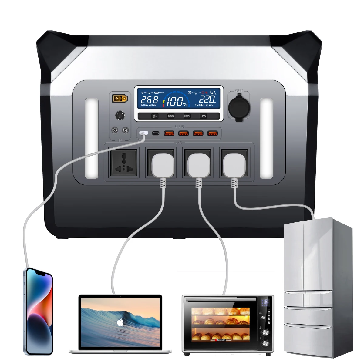 Hot Sale Outdoor Energy Station Camping AC Car Charging 3000 w/h Portable Power Station
Hot Sale Outdoor Energy Station Camping AC Car Charging 3000 w/h Portable Power Station