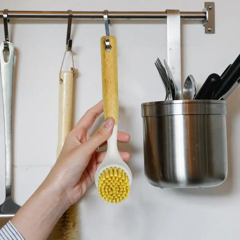 Kitchen Brush Portable Bowl Scrubber Wooden Handle Dish Cleaning Scrubber Brush For Pans Pots Cutlery Cleaning
Kitchen Brush Portable Bowl Scrubber Wooden Handle Dish Cleaning Scrubber Brush For Pans Pots Cutlery Cleaning
