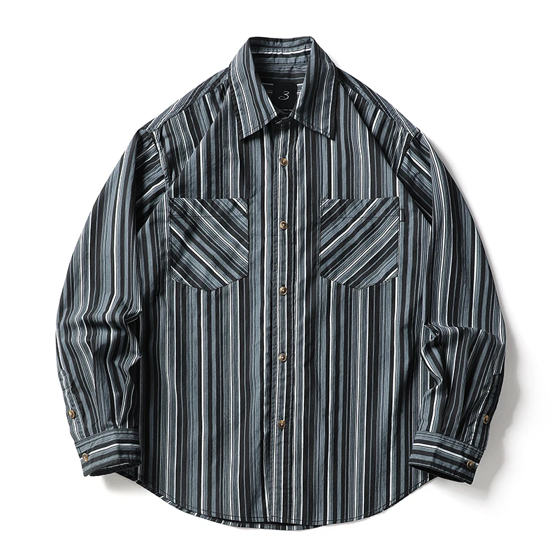 Men Streetwear Fashion Cityboy Loose Casual Oversize Long Sleeve Stripe Cargo Shirts Man Blouses
Men Streetwear Fashion Cityboy Loose Casual Oversize Long Sleeve Stripe Cargo Shirts Man Blouses
