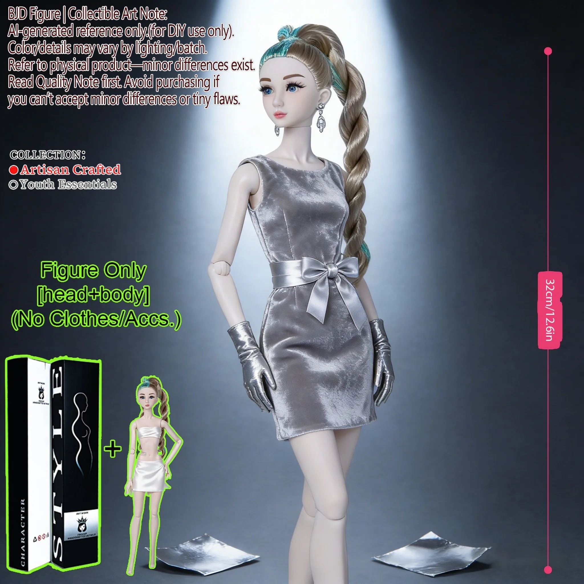 Фигурка BJD в масштабе 1/6, 12,6 дюйма, 12 суставов, с реалистичным макияжем и волосами, изысканная работа, декор для рабочего стола (без одежды)
Фигурка BJD в масштабе 1/6, 12,6 дюйма, 12 суставов, с реалистичным макияжем и волосами, изысканная работа, декор для рабочего стола (без одежды)