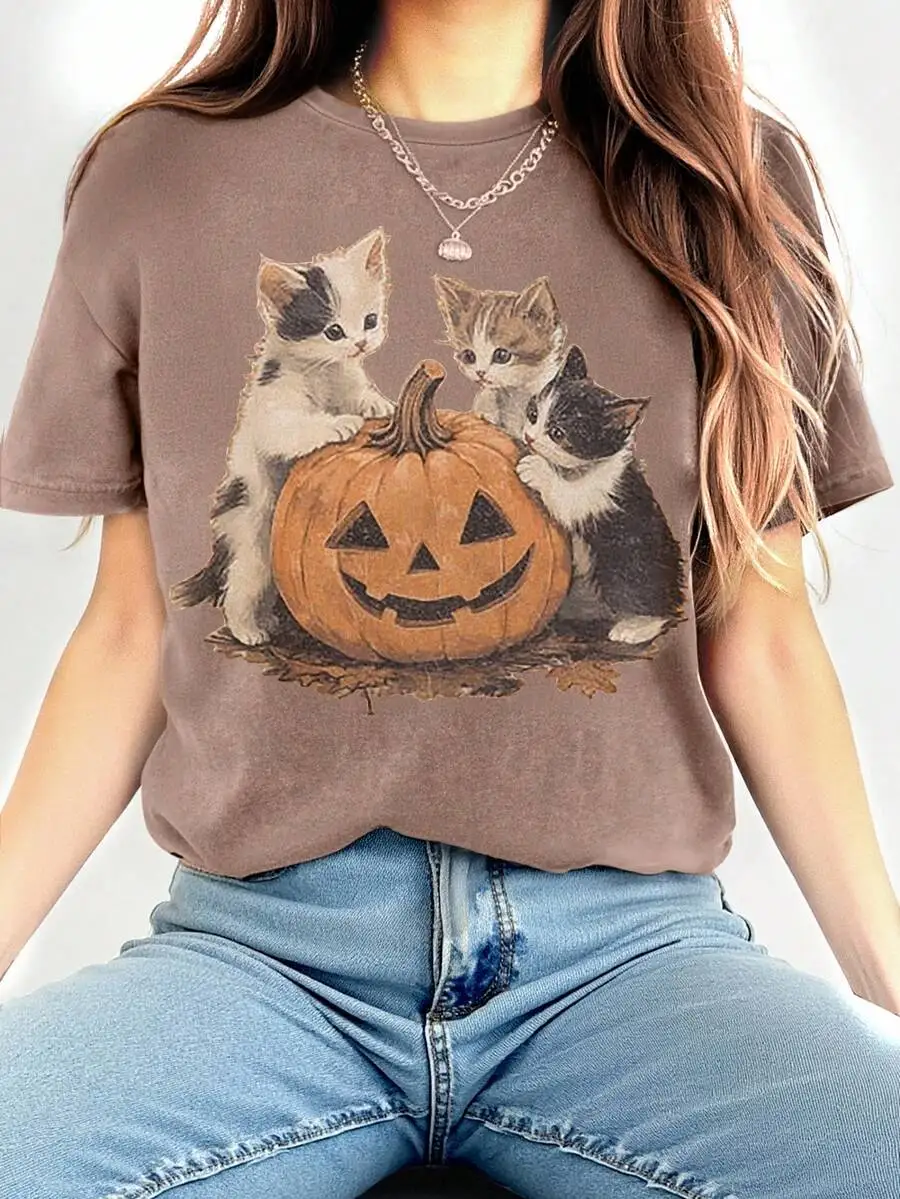 Plus Size Women Fall Round Neck Casual Halloween Pumpkin Cat Graphic T-Shirt
Plus Size Women Fall Round Neck Casual Halloween Pumpkin Cat Graphic T-Shirt