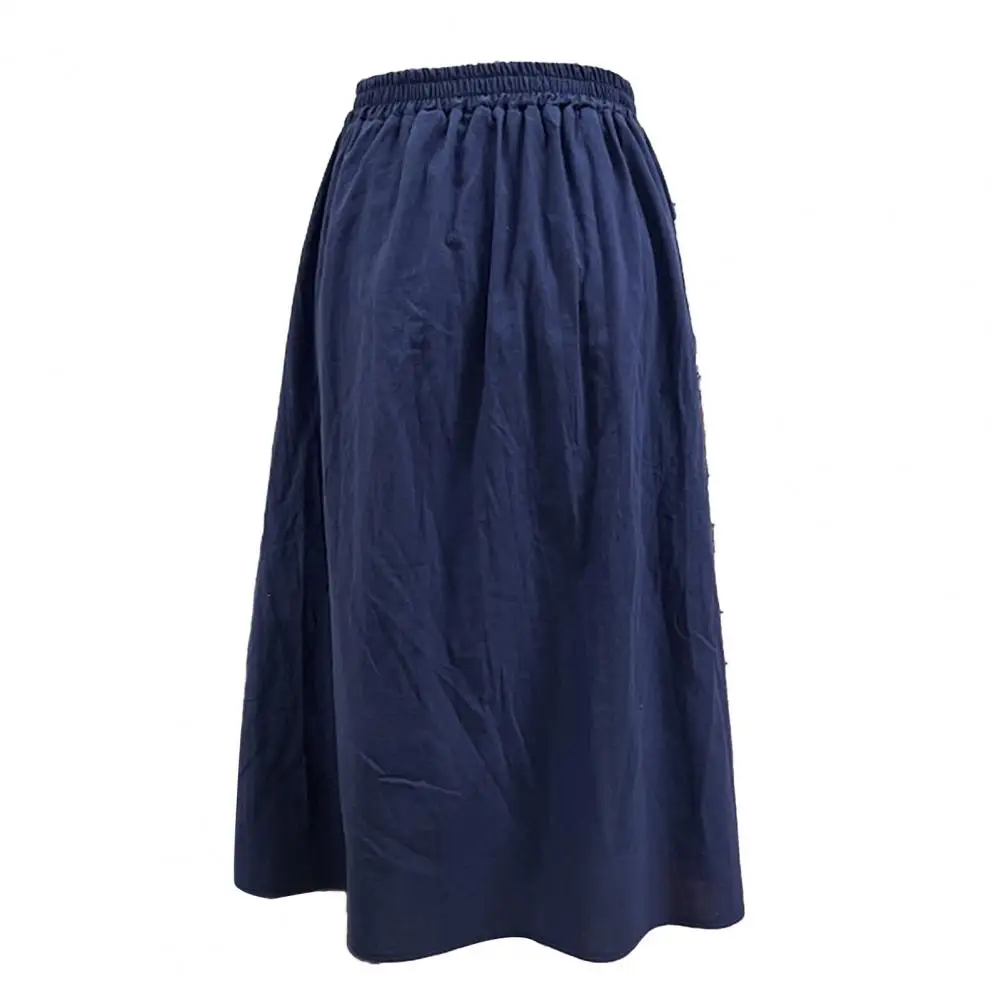 Large Size High Waist Loose Women's Skirt Spring Summer New Korean Version All-Match Length A-Line Skirt Buttons Decor Skirt 
Large Size High Waist Loose Women's Skirt Spring Summer New Korean Version All-Match Length A-Line Skirt Buttons Decor Skirt