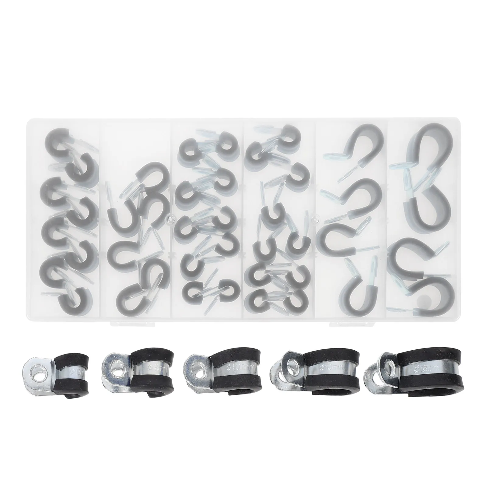 Набор из 42 кабельных зажимов: U-образные клипсы из нержавеющей стали с резиновой прокладкой для организации проводов, кабелей и трубопроводов
Набор из 42 кабельных зажимов: U-образные клипсы из нержавеющей стали с резиновой прокладкой для организации проводов, кабелей и трубопроводов