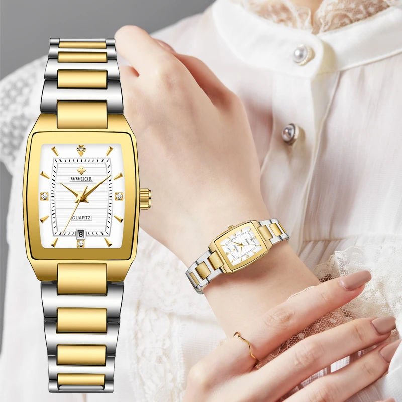 WWOOR New Design Women's Watches Solid Stainless Steel Strap Waterproof Date Quartz Watch For Women Casual Elegant Women Gift
WWOOR New Design Women's Watches Solid Stainless Steel Strap Waterproof Date Quartz Watch For Women Casual Elegant Women Gift