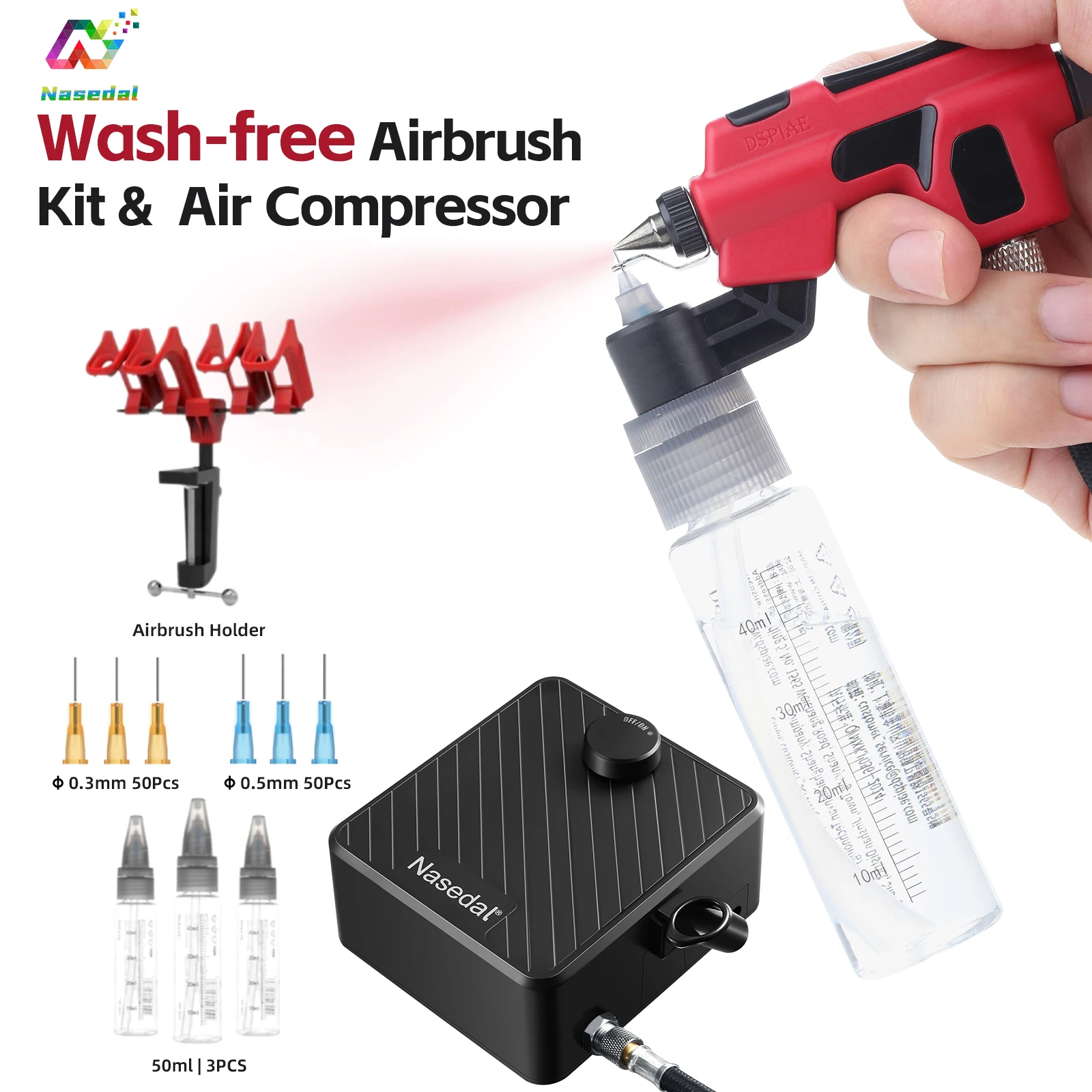 DSPIAE PT-AB 0,3 мм/0,5 мм комплект аэрографа без мытья с воздушным компрессором 40PSI, быстрая смена краски для модели Gundam, инструменты для рисования своими руками
DSPIAE PT-AB 0,3 мм/0,5 мм комплект аэрографа без мытья с воздушным компрессором 40PSI, быстрая смена краски для модели Gundam, инструменты для рисования своими руками