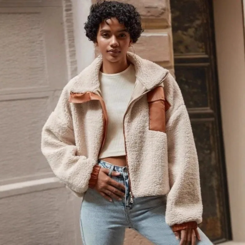 Lapel Short Faux Fur Coat Zipper Faux Lamb Patchwork Plush Coat Casual Pocket Slim Stylish Furry Jacket Fluffy Warm Thick Luxury
Lapel Short Faux Fur Coat Zipper Faux Lamb Patchwork Plush Coat Casual Pocket Slim Stylish Furry Jacket Fluffy Warm Thick Luxury