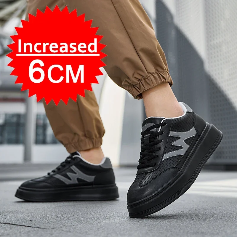 New Invisible Inner Height-increasing Men Shoes 6CM Breathable Thick-soled Trendy Sports Shoes Height-increasing Casual Sneakers
New Invisible Inner Height-increasing Men Shoes 6CM Breathable Thick-soled Trendy Sports Shoes Height-increasing Casual Sneakers