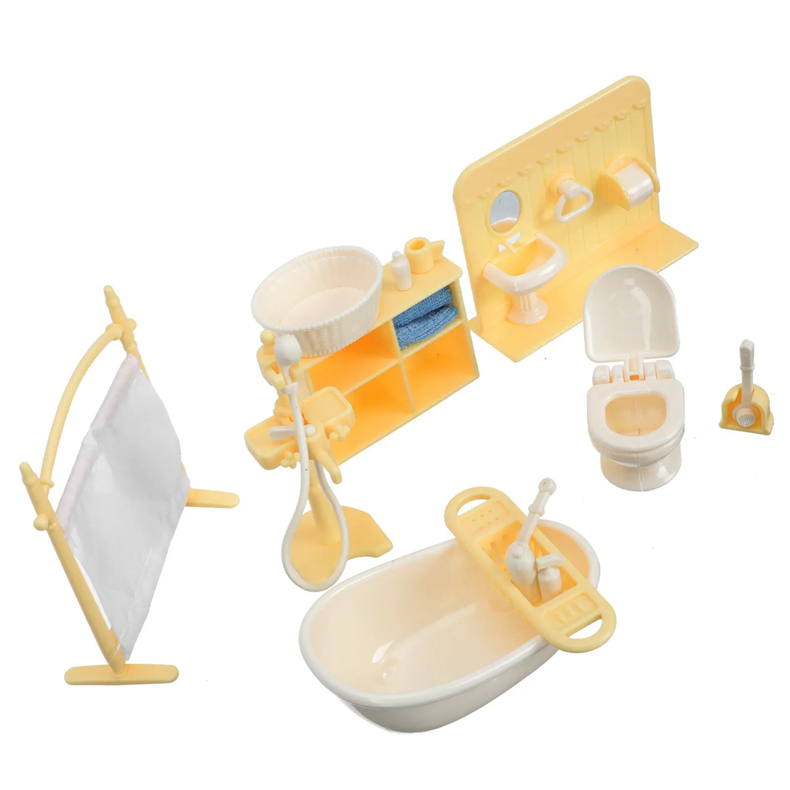 1Set Orange Mini House Bathroom Furniture Set Smooth Polished Edges Safe Gentle Plastic Miniature Bathroom Props for DIY Micro
1Set Orange Mini House Bathroom Furniture Set Smooth Polished Edges Safe Gentle Plastic Miniature Bathroom Props for DIY Micro