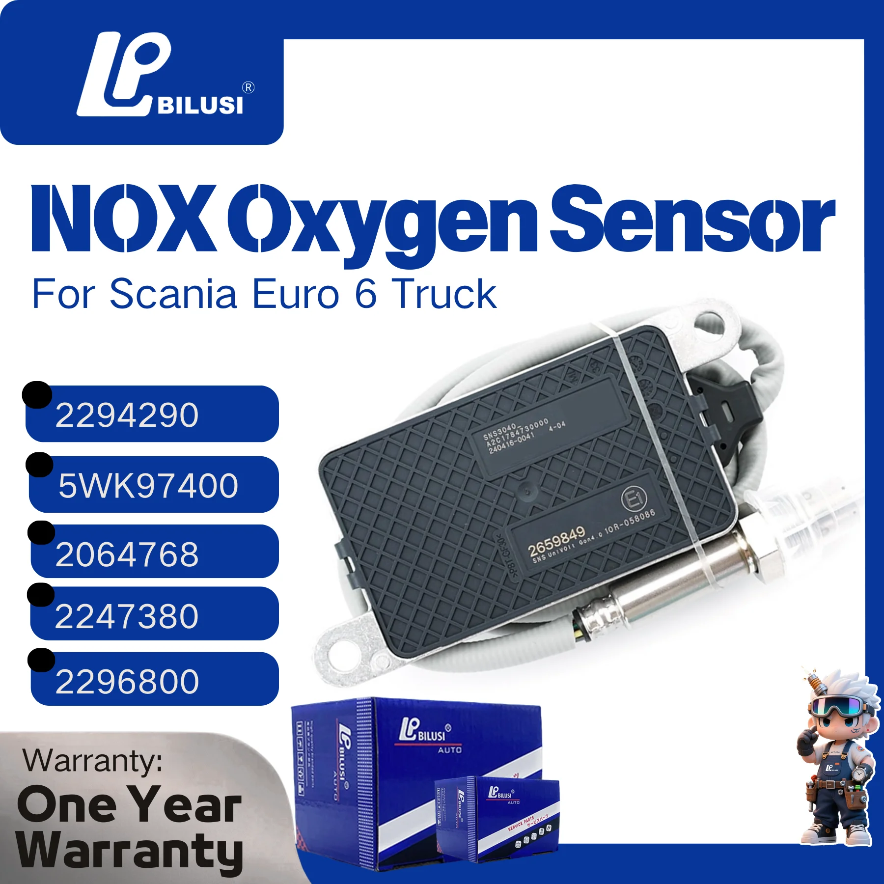 High Quality for NGK Probe 2294290 5WK97400 NOX Oxygen Sensor 2064768 2247380 2296800 Made In Germany For Scania Euro 6 Truck
High Quality for NGK Probe 2294290 5WK97400 NOX Oxygen Sensor 2064768 2247380 2296800 Made In Germany For Scania Euro 6 Truck
