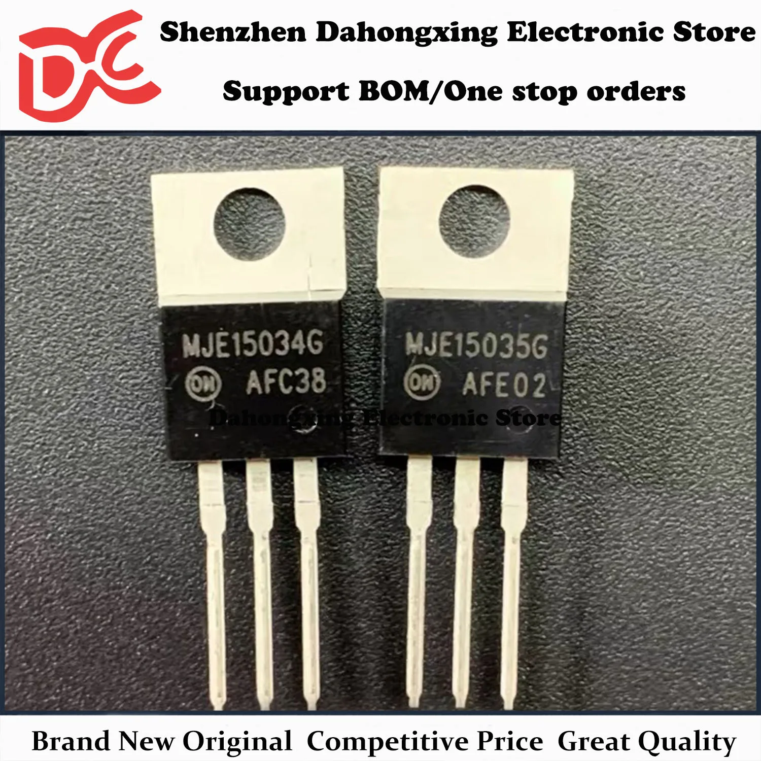 New Original 10Pairs MJE15034G + MJE15035G MJE15032G + MJE15033G TO-220 Audio Amplifier Transistor Great Quality
New Original 10Pairs MJE15034G + MJE15035G MJE15032G + MJE15033G TO-220 Audio Amplifier Transistor Great Quality