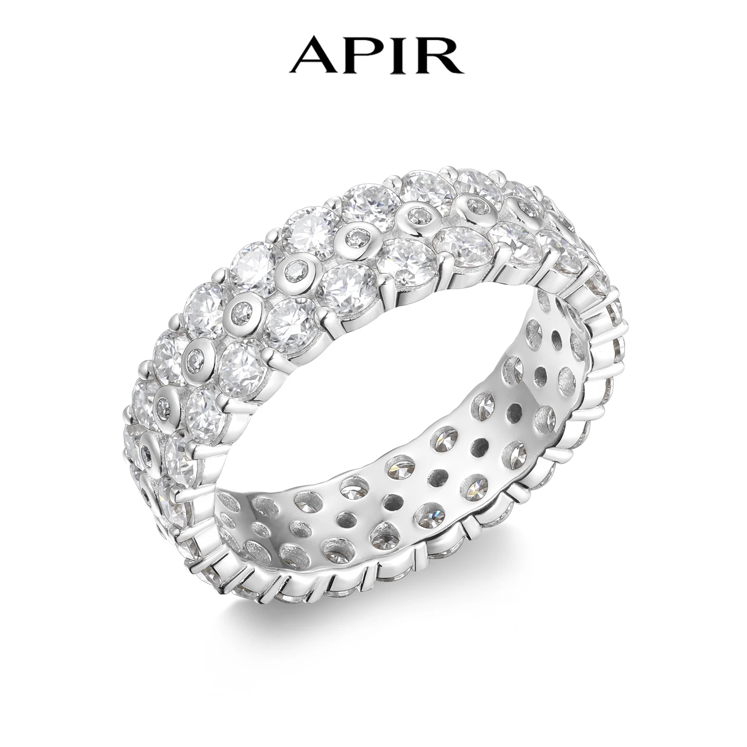 APIR 3ct Full Moissanite Eternity Band for Women Man 925 Sterling Silver 18K Gold Plated Wedding Engagement Ring Fine Jewelry
APIR 3ct Full Moissanite Eternity Band for Women Man 925 Sterling Silver 18K Gold Plated Wedding Engagement Ring Fine Jewelry