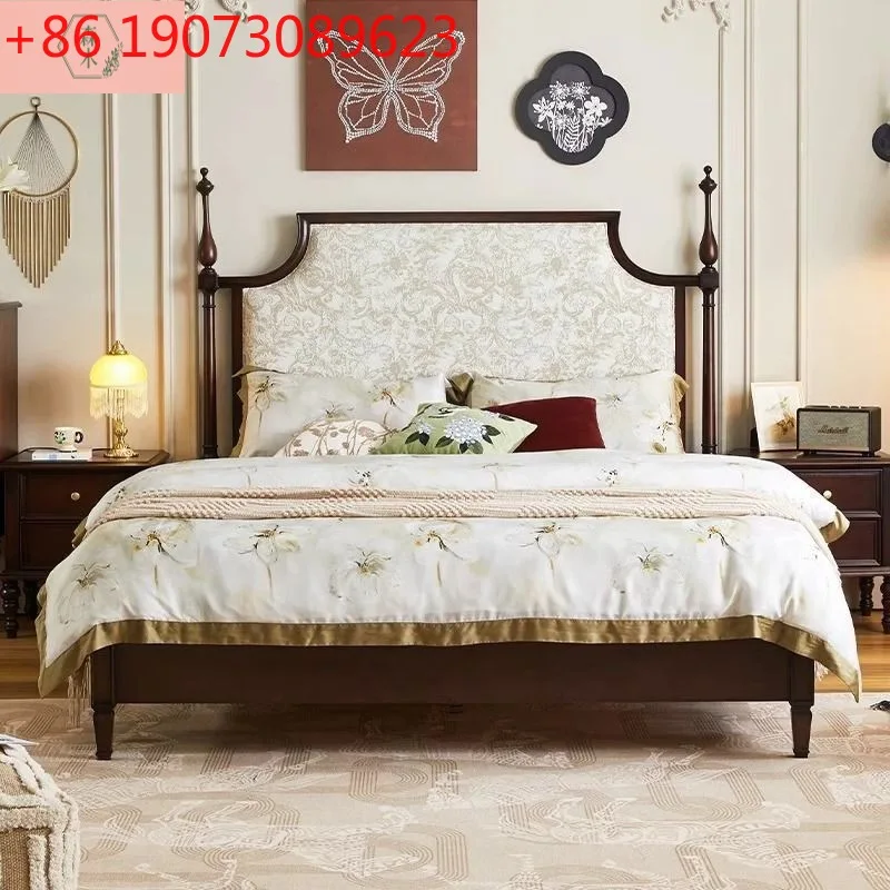 Retro American solid wood bed double bed simple French Anna atmosphere light luxury bedroom wedding bed
Retro American solid wood bed double bed simple French Anna atmosphere light luxury bedroom wedding bed