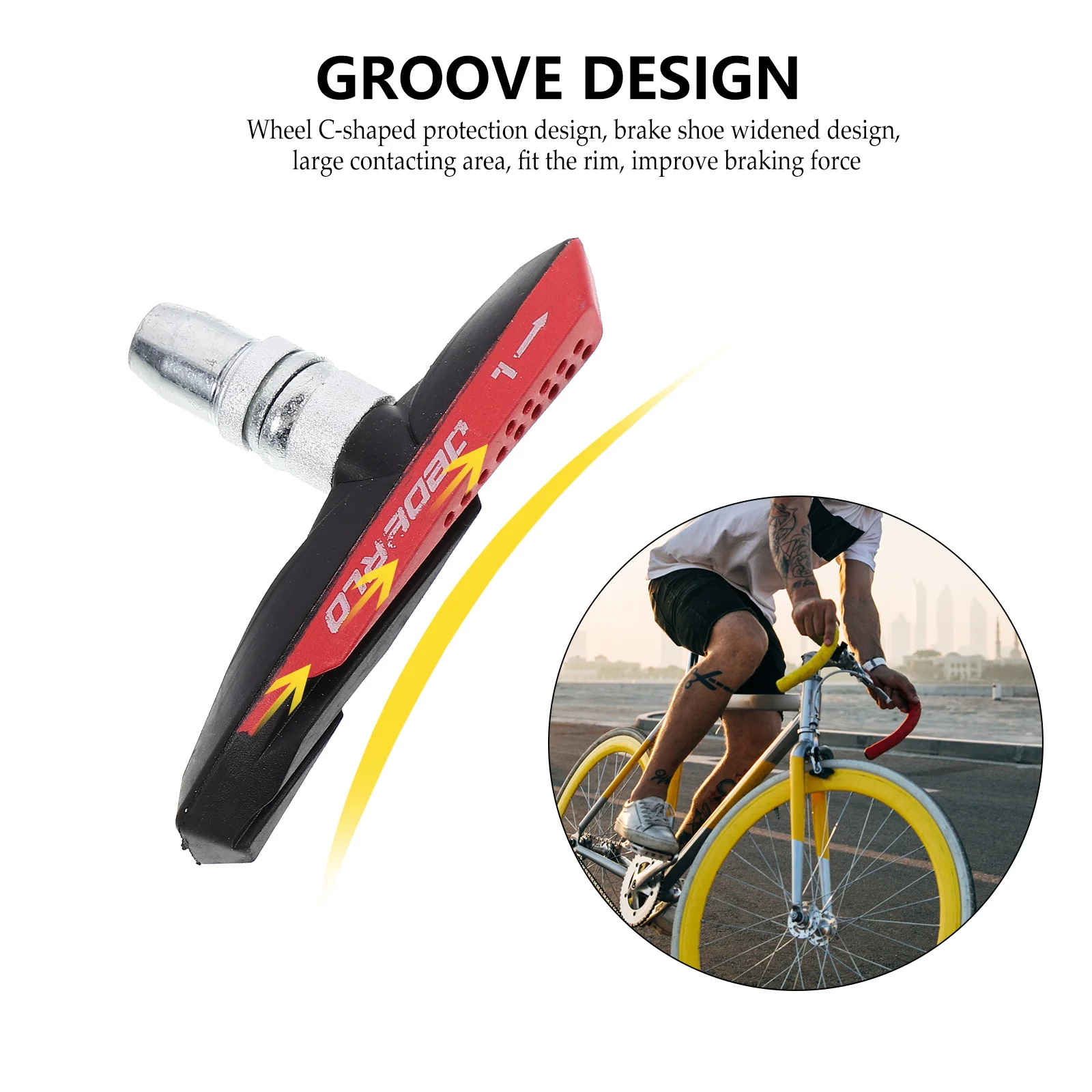 C-Shaped Brake Pads Bike Disc Accessory Widened Rubber Blocks Enhanced Friction Mute Performance Bicycle Brake Blocks 
C-Shaped Brake Pads Bike Disc Accessory Widened Rubber Blocks Enhanced Friction Mute Performance Bicycle Brake Blocks