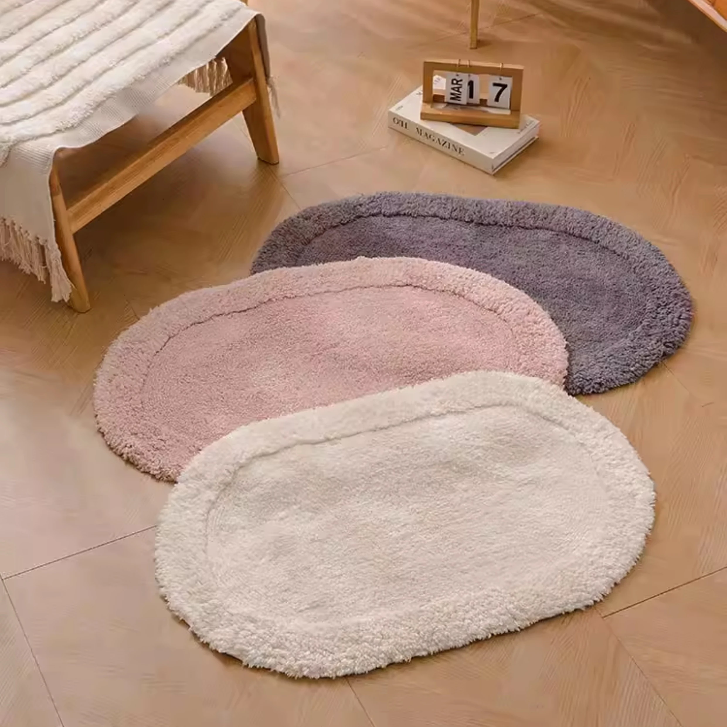 Oval Cotton Rug Soft Handmade Solid Bathroom Mat Carpet Bedroom Decorative Tidy Pad Easy Care Aesthetic Home Room Decor
Oval Cotton Rug Soft Handmade Solid Bathroom Mat Carpet Bedroom Decorative Tidy Pad Easy Care Aesthetic Home Room Decor