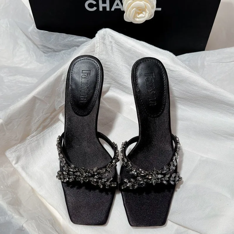 New Women's Shoes Exquisite Rhinestones High Heeled Sandals for Woman Elegant French Casual Shoes Designer Shoes Sandalias Mujer
New Women's Shoes Exquisite Rhinestones High Heeled Sandals for Woman Elegant French Casual Shoes Designer Shoes Sandalias Mujer
