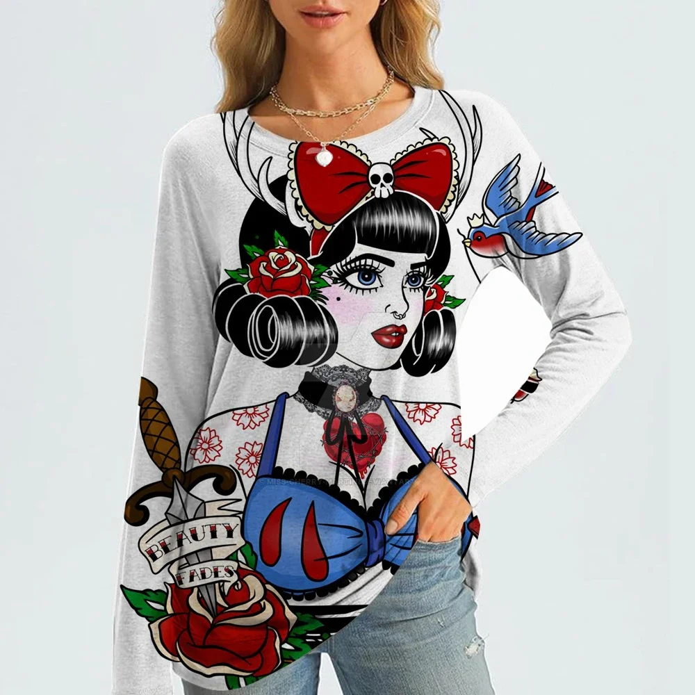 Womens Fashion T-Shirt Disney Princess Long Sleeve Loose Casual Streetwear Tops Trendy Ladies Fashion Rules Print Tops
Womens Fashion T-Shirt Disney Princess Long Sleeve Loose Casual Streetwear Tops Trendy Ladies Fashion Rules Print Tops