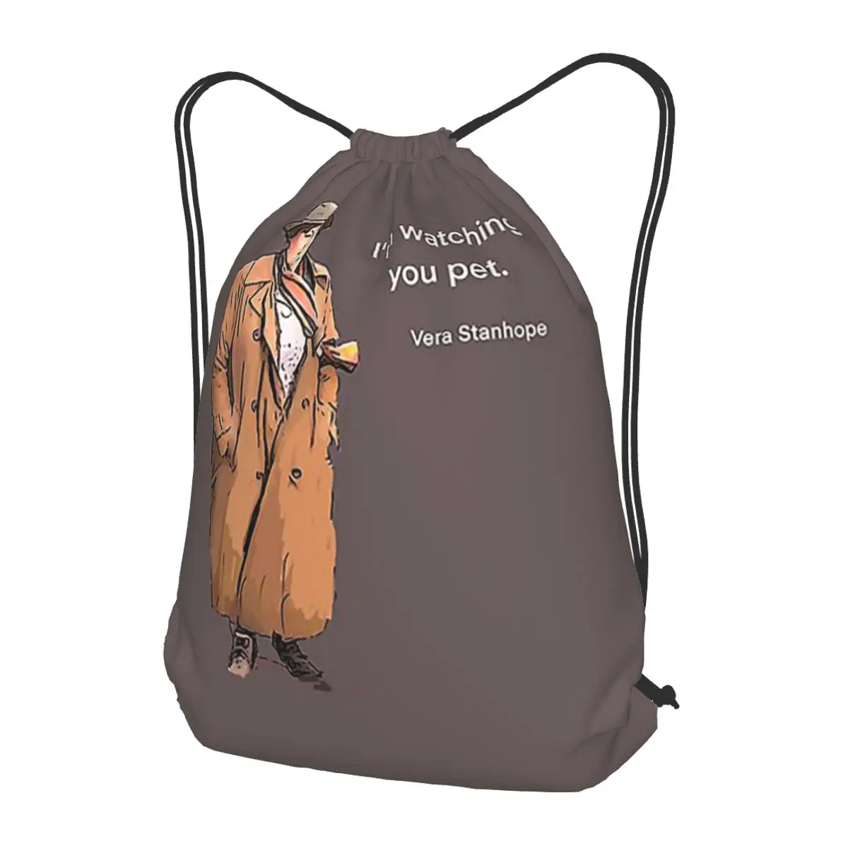 DCI Vera Stanhope I'm Watching You Pet. Backpacks Fashion Drawstring Bags Sports Bag Book Bags for Man Woman School
DCI Vera Stanhope I'm Watching You Pet. Backpacks Fashion Drawstring Bags Sports Bag Book Bags for Man Woman School