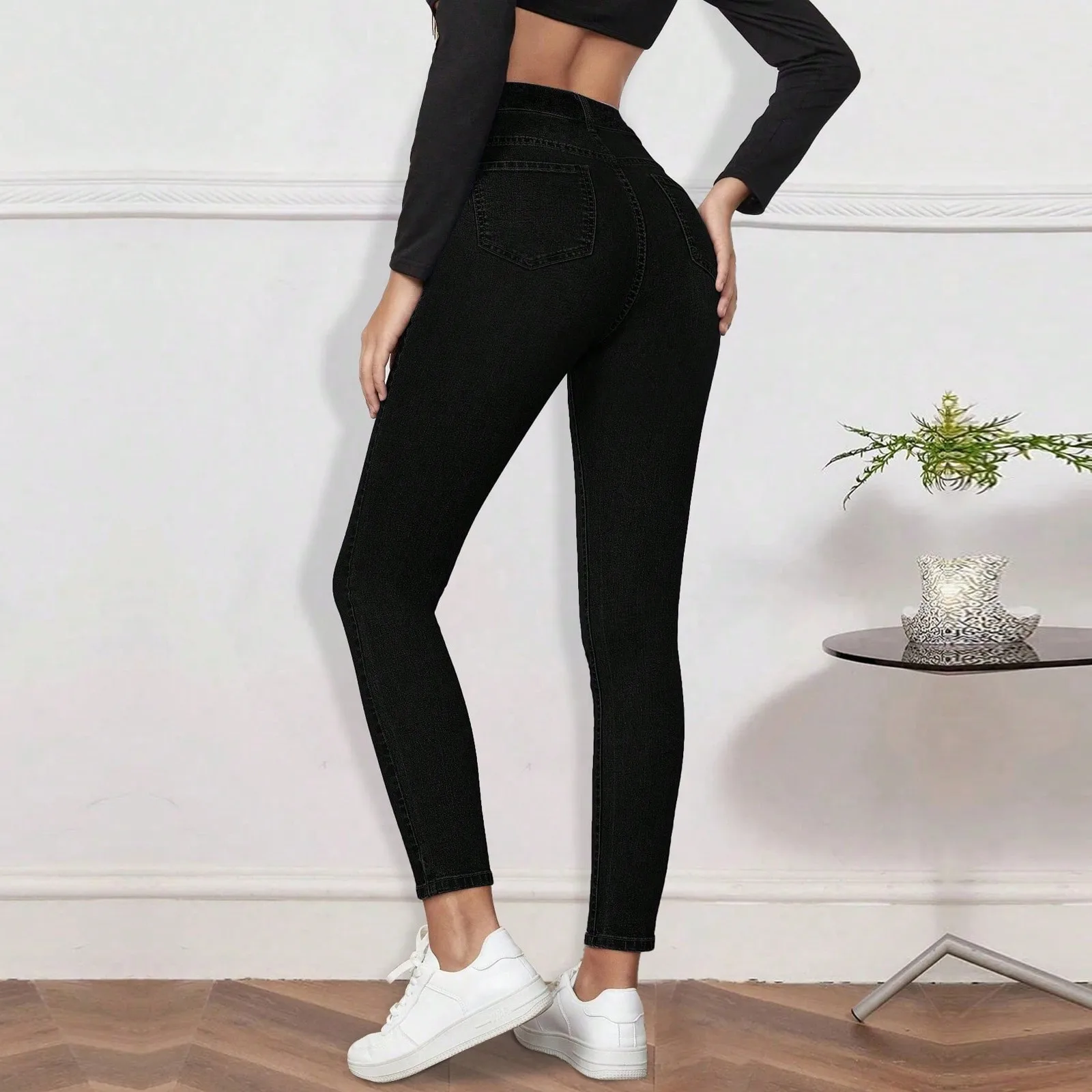 Womens Skinny Jeans Casual Slim High Waist Black Denim Pencil Pants Summer Spring Daily Comfy Stretch Leggings Jean Pants
Womens Skinny Jeans Casual Slim High Waist Black Denim Pencil Pants Summer Spring Daily Comfy Stretch Leggings Jean Pants