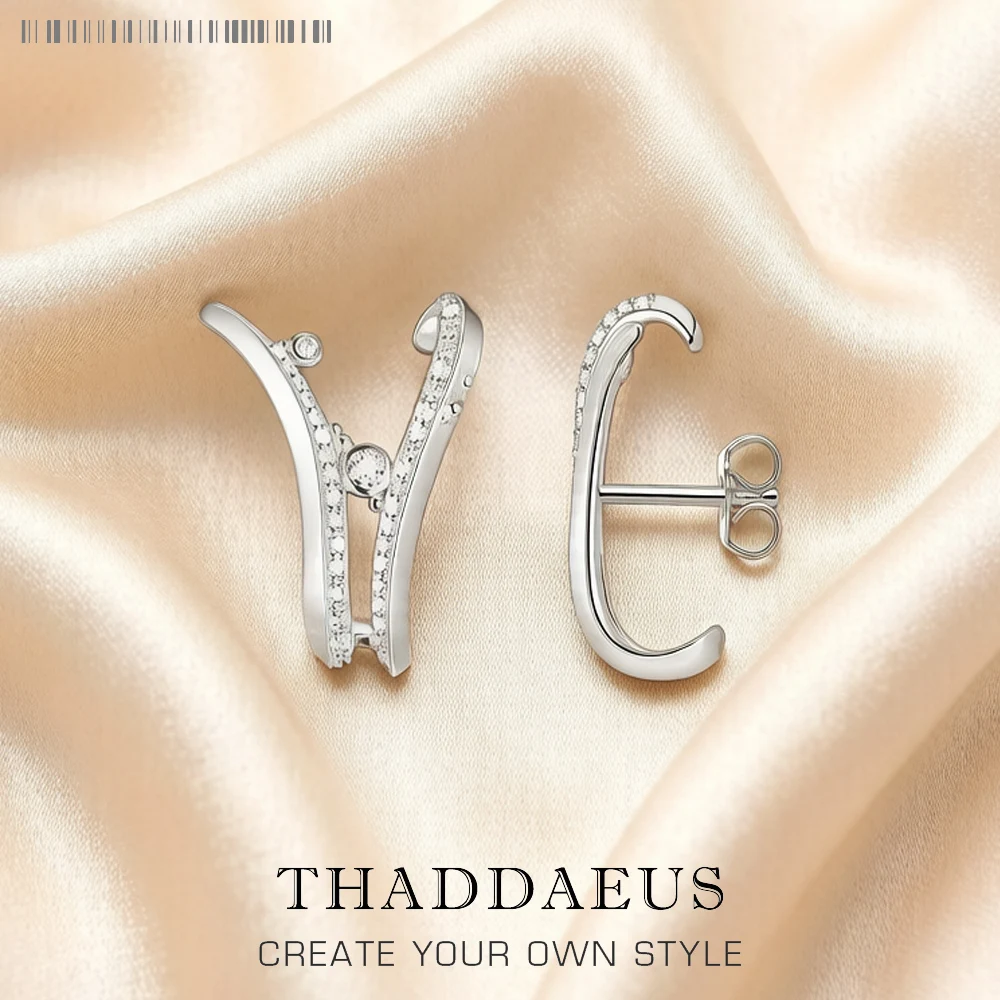 Ear Studs Wave With Stones,Europe Style Fine Jewerly For Women 3D-Effect Trendy Gift In 925 Sterling Silver
Ear Studs Wave With Stones,Europe Style Fine Jewerly For Women 3D-Effect Trendy Gift In 925 Sterling Silver