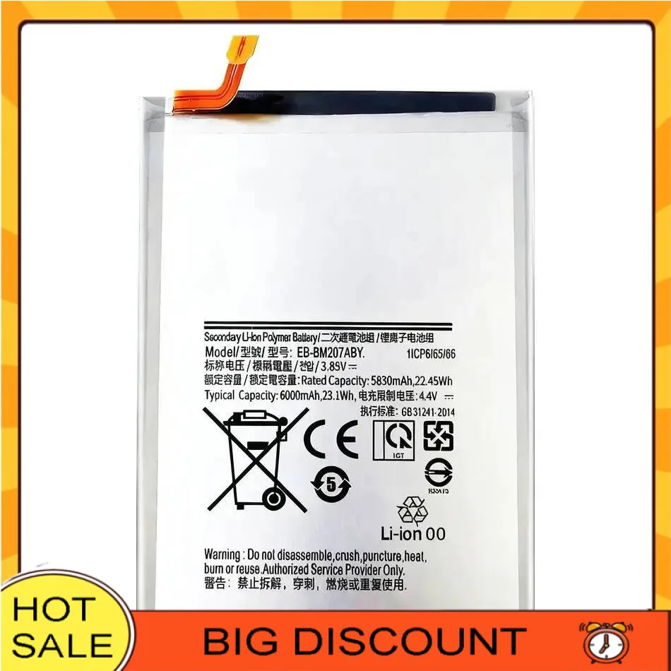 EB-BM207ABY 6000Mah For Samsung Galaxy M30s SM-M3070 M3070 M21 M31 M215 Mobile Phone Battery Safe
EB-BM207ABY 6000Mah For Samsung Galaxy M30s SM-M3070 M3070 M21 M31 M215 Mobile Phone Battery Safe