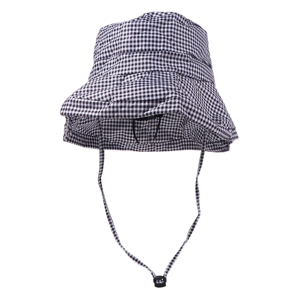 New Summer Plaid Sun Hats Korean Style Casual Drawstring Bucket Hats Foldable Large Brim Fisherman Hat Outdoor
New Summer Plaid Sun Hats Korean Style Casual Drawstring Bucket Hats Foldable Large Brim Fisherman Hat Outdoor