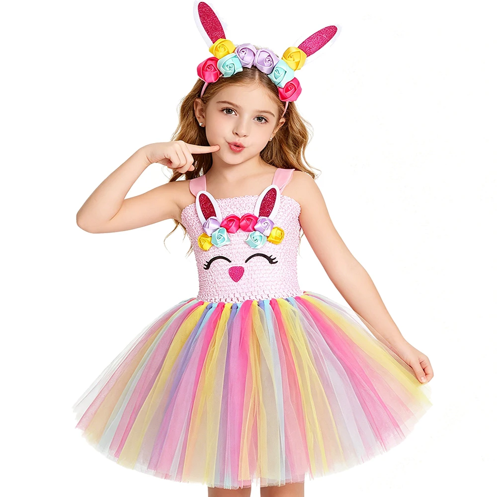 Easter Bunny Tutu Dress for Baby Girls Flower Rabbit Animal Costumes Children Holiday Fancy Dress Up Outfit with Ears Hairbow
Easter Bunny Tutu Dress for Baby Girls Flower Rabbit Animal Costumes Children Holiday Fancy Dress Up Outfit with Ears Hairbow