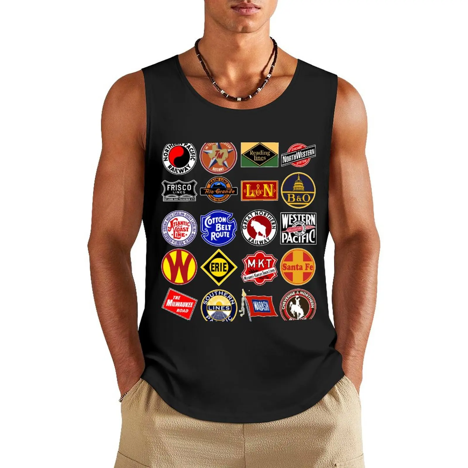 Vintage defunct Railroad Railway logos - Trains hobby Tank Top sleeveless gym training accessories anime gym
Vintage defunct Railroad Railway logos - Trains hobby Tank Top sleeveless gym training accessories anime gym
