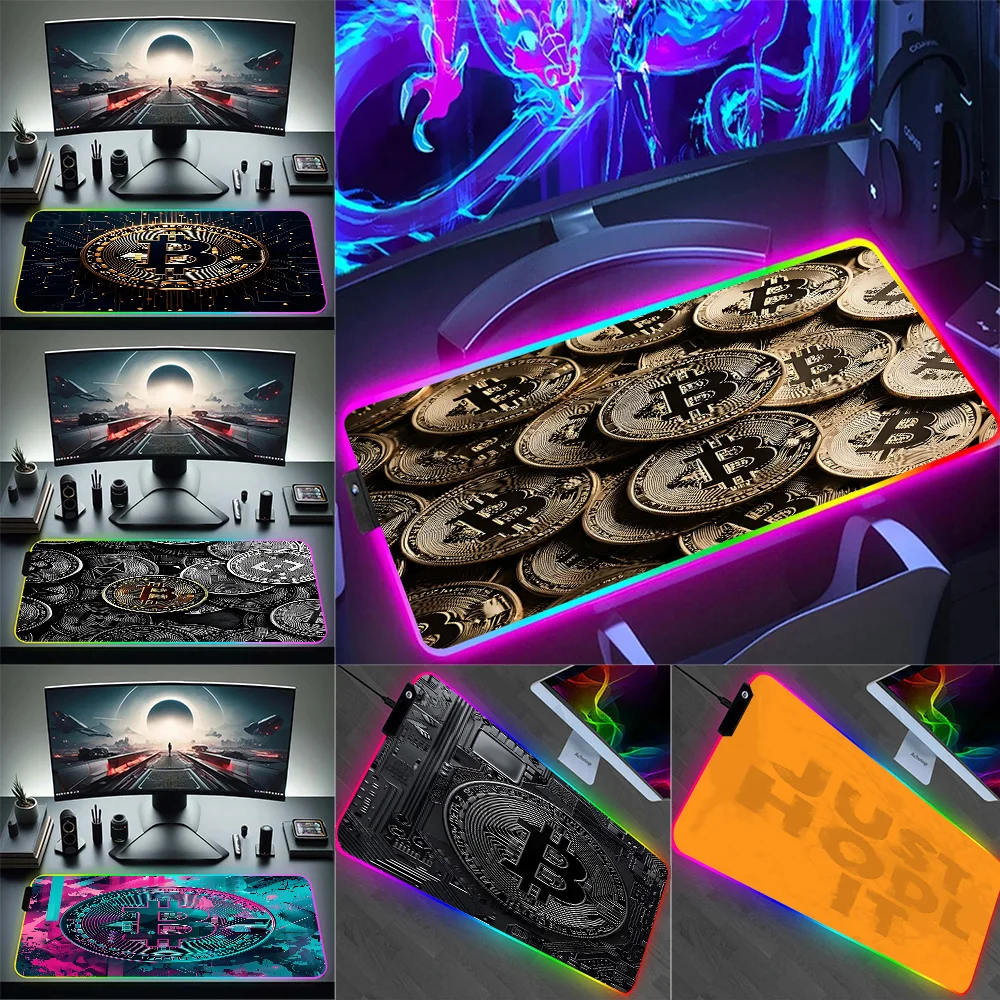 Cool Popular B-BitcoinS RGB Pc Gamer Keyboard Mouse Pad Mousepad LED Glowing Mouse Mats Rubber Gaming Computer Mausepad
Cool Popular B-BitcoinS RGB Pc Gamer Keyboard Mouse Pad Mousepad LED Glowing Mouse Mats Rubber Gaming Computer Mausepad
