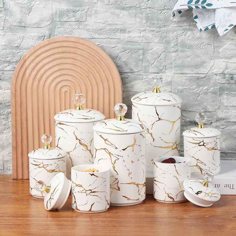 Modern ceramic storage tank with lid, kitchen storage tank set for food storage and organizing
Modern ceramic storage tank with lid, kitchen storage tank set for food storage and organizing