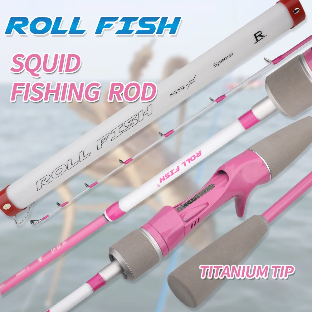 ROLLFISH 1.55m Carbon Fiber Titanium Tip Squid Boat Slow Jigging Rod Action7:3 Saltwater & Lightweight Includes Rod Storage Bag
ROLLFISH 1.55m Carbon Fiber Titanium Tip Squid Boat Slow Jigging Rod Action7:3 Saltwater & Lightweight Includes Rod Storage Bag
