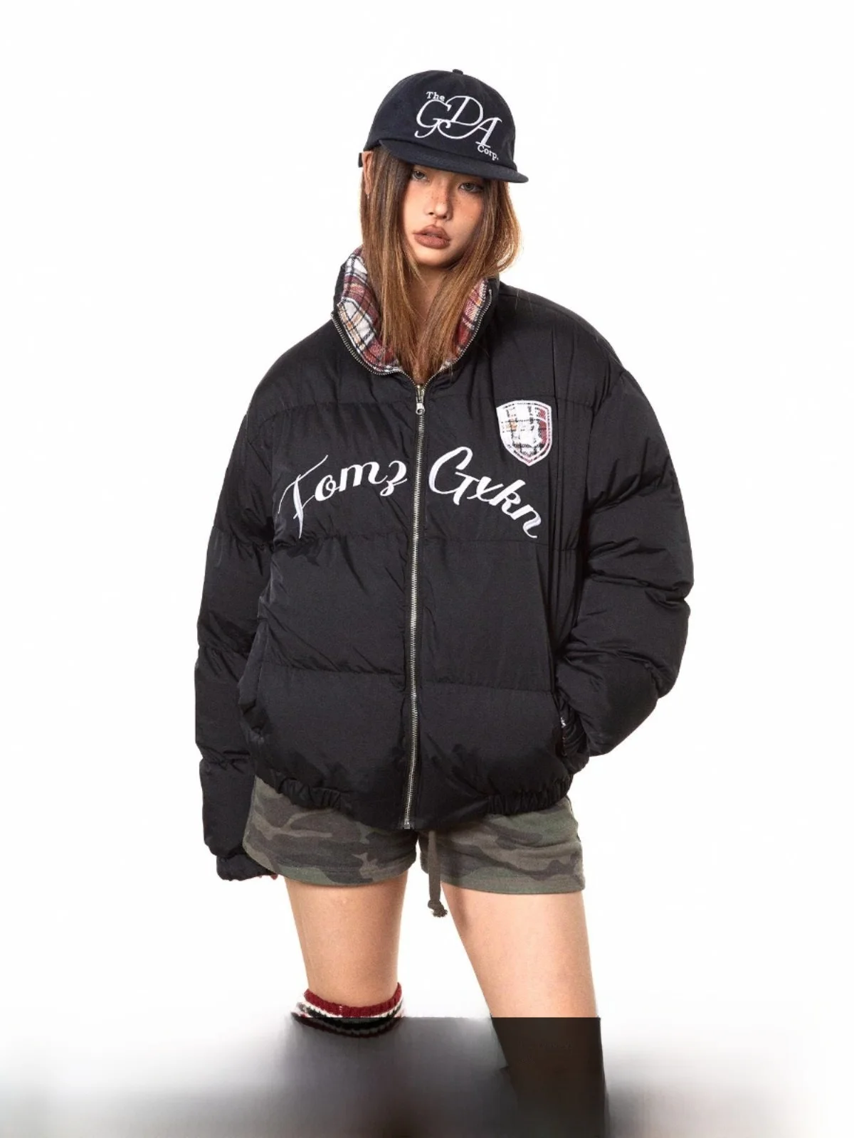 Blabb American Sle Double-Sided Wear Plaid Cotton Bread Coat Women's Casual Loose Winter Top Street Sle Cotton Jaet
Blabb American Sle Double-Sided Wear Plaid Cotton Bread Coat Women's Casual Loose Winter Top Street Sle Cotton Jaet