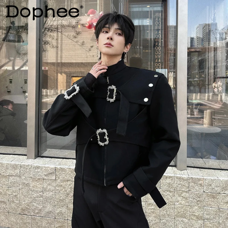 Trendy Metal Buckle Decoration Faux Leather Jackets Men's 2026 Spring New Fashion Versatile Coats Male Pu Leather Comfort Coats
Trendy Metal Buckle Decoration Faux Leather Jackets Men's 2026 Spring New Fashion Versatile Coats Male Pu Leather Comfort Coats