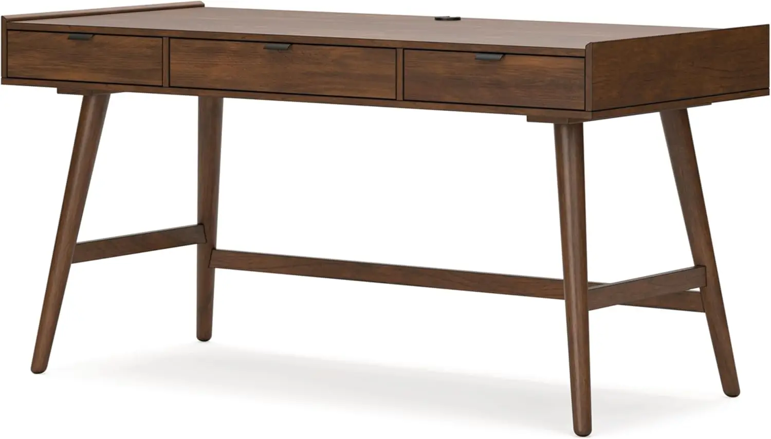 Lyncott Mid Century 3-Drawer 60" Home Office Desk with Cord Management, Open Cubby and Tapered Legs, Dark Brown
Lyncott Mid Century 3-Drawer 60" Home Office Desk with Cord Management, Open Cubby and Tapered Legs, Dark Brown