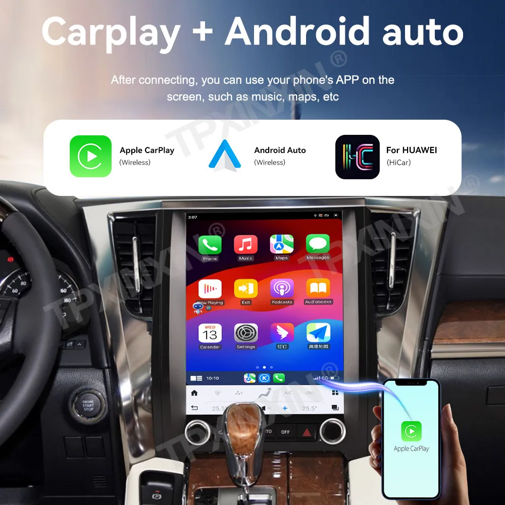 12,1-дюймовый автомобильный радиоприемник для Toyota Alphard A30 2013-2020, Android 14, стерео мультимедийный плеер с вертикальным экраном Carplay, GPS-навигация
12,1-дюймовый автомобильный радиоприемник для Toyota Alphard A30 2013-2020, Android 14, стерео мультимедийный плеер с вертикальным экраном Carplay, GPS-навигация