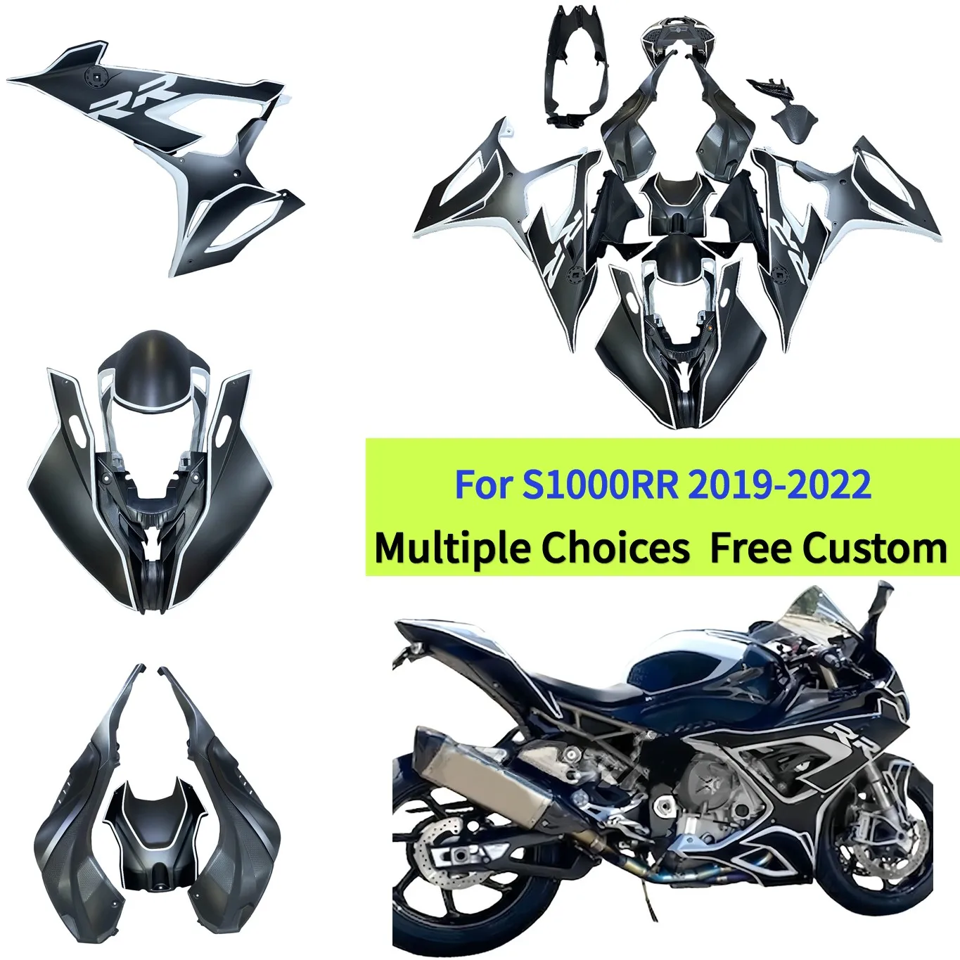 Motorcycle Injection Bodywork Cowling For BMW 2019 2020 2021 2022 S1000RR Matte Black Body Shell Frame Panel Fairing kit
Motorcycle Injection Bodywork Cowling For BMW 2019 2020 2021 2022 S1000RR Matte Black Body Shell Frame Panel Fairing kit