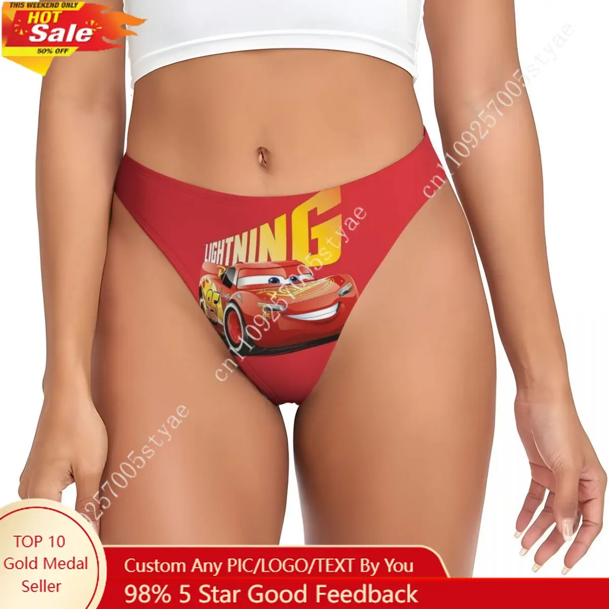 Custom Women's Lighting McQueen G-string Thongs Comfort Cars Panties Underwear
Custom Women's Lighting McQueen G-string Thongs Comfort Cars Panties Underwear