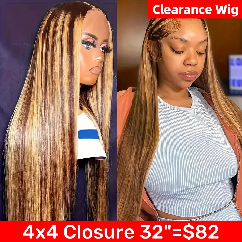 4x4 Lace Closure P4/27 Highlight Color Straight Hair Wig 180 Density Human Hair Wig Brown Highlight Wig Clearance Sale Wigs
4x4 Lace Closure P4/27 Highlight Color Straight Hair Wig 180 Density Human Hair Wig Brown Highlight Wig Clearance Sale Wigs