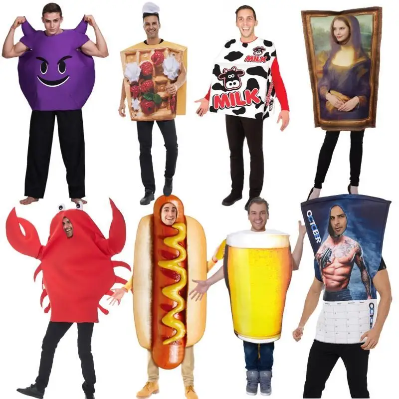 loween Adult Cosplay Costume Funny Bug Clothes Creative Costume Polyester Material Funny Sausage Potato Chip Clothes
loween Adult Cosplay Costume Funny Bug Clothes Creative Costume Polyester Material Funny Sausage Potato Chip Clothes