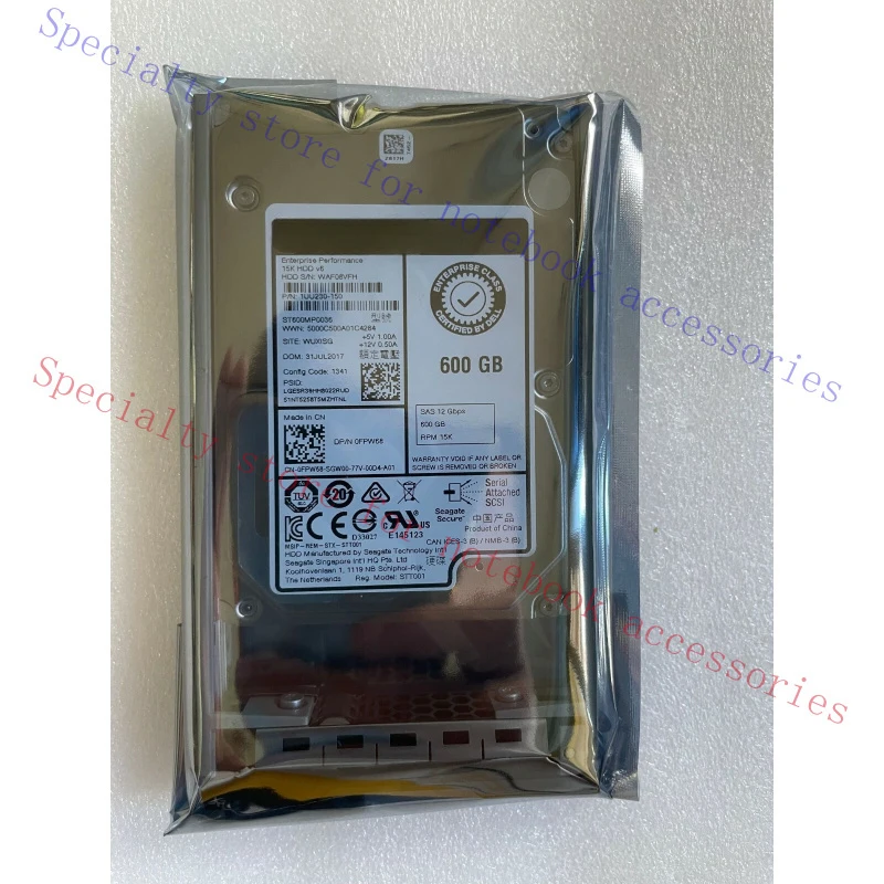 R+ For Dell FPW68 0FPW68 600GB 15K 12Gb/s 2.5" SAS Hard Drive ST600MP0036 W TRAY
R+ For Dell FPW68 0FPW68 600GB 15K 12Gb/s 2.5" SAS Hard Drive ST600MP0036 W TRAY