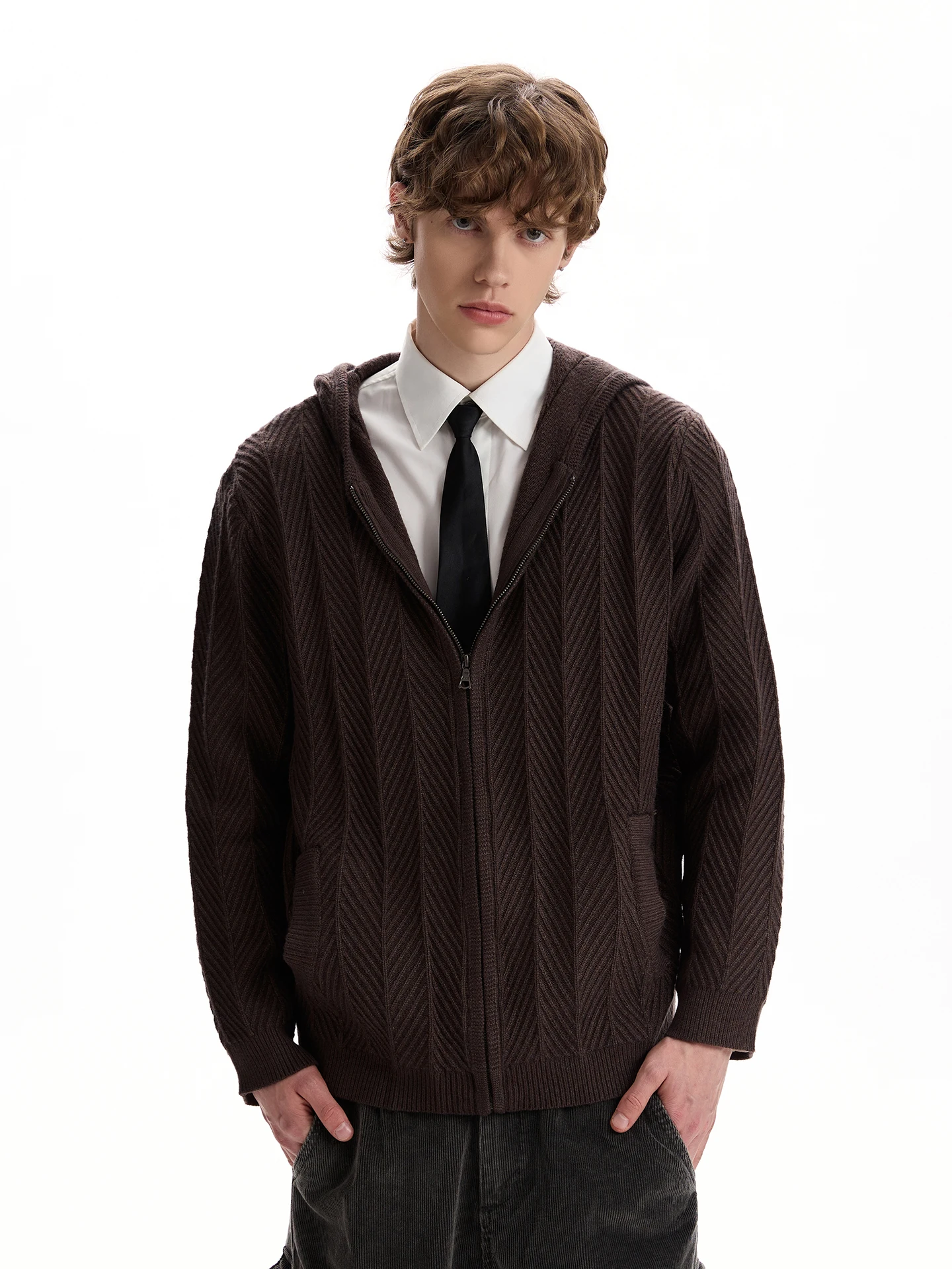 American Sle Loose Fit Hooded Open Cardigan Knitwear Versatile Lazy Casual Outerwear PUEE Polyester Fiber ort Sve
American Sle Loose Fit Hooded Open Cardigan Knitwear Versatile Lazy Casual Outerwear PUEE Polyester Fiber ort Sve