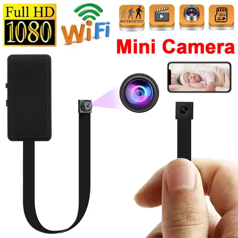 DIY HD 1080P WiFi Mini Camera Portable Video Recorder Micro Camcorder P2P Wireless Webcam Loop Recording Support Remote Viewing