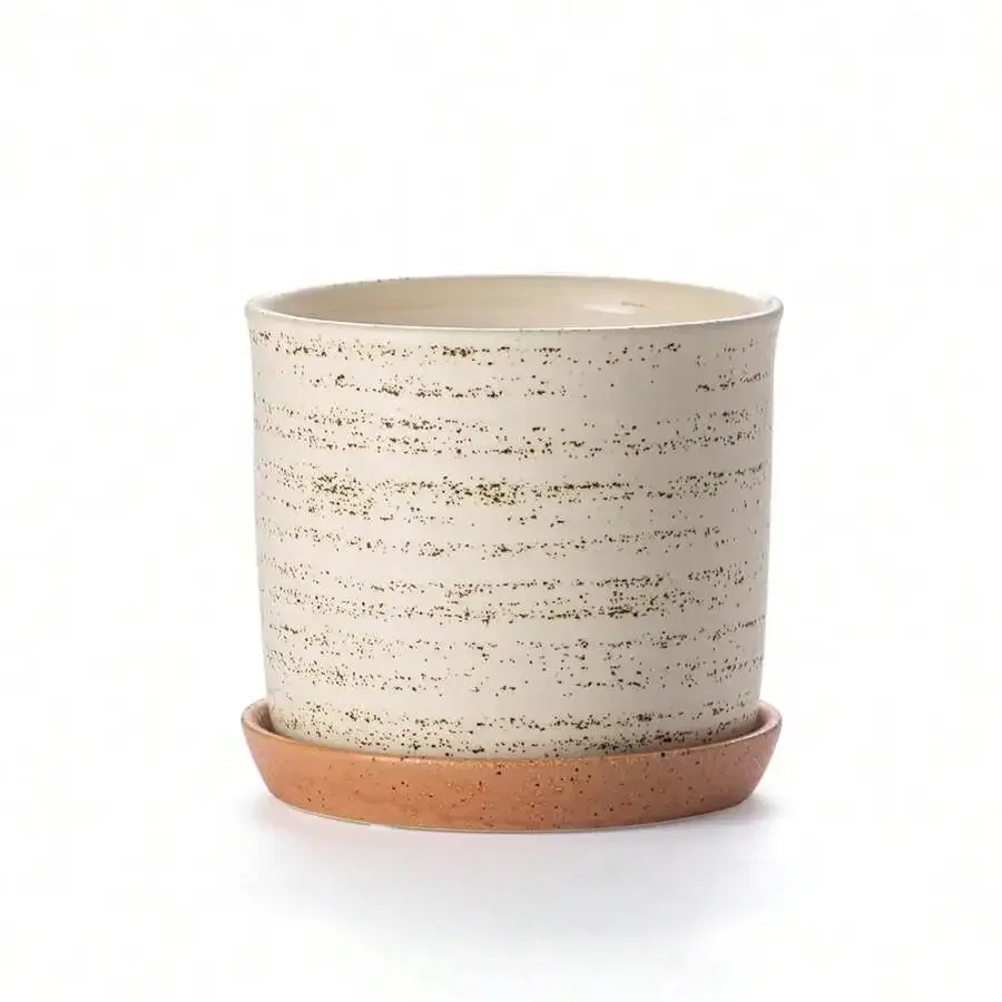 6 Inch Plant Pot: Ceramic Planter With Drainage Hole & Saucer - Flowerpot For Indoor & Outdoor Plants With Separa
6 Inch Plant Pot: Ceramic Planter With Drainage Hole & Saucer - Flowerpot For Indoor & Outdoor Plants With Separa