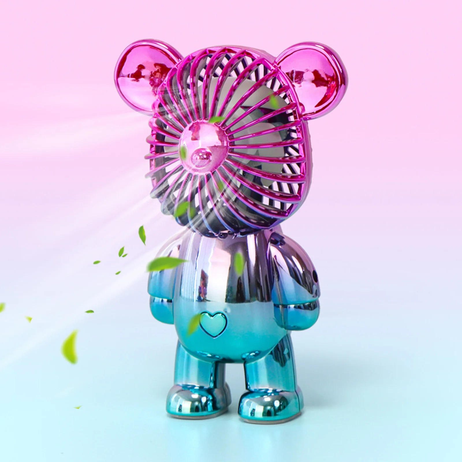 Bear Desktop Fan USB Rechargeable Graffiti Personal Fan Electroplating Gradient 3-speed for Camping Outdoor Travel
Bear Desktop Fan USB Rechargeable Graffiti Personal Fan Electroplating Gradient 3-speed for Camping Outdoor Travel