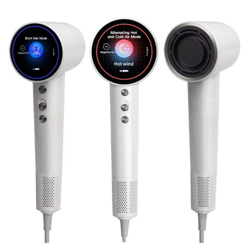 Smart home hair dryer with intelligent high-speed ion function, 2-speed and 5-mode touch start and safety protection
Smart home hair dryer with intelligent high-speed ion function, 2-speed and 5-mode touch start and safety protection